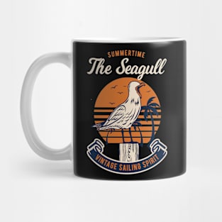 Seagul Bird, Vintage Retro Classic Mug